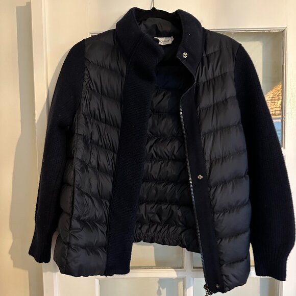 Navy Moncler Maglione Tricot Cardigan - Picture 1 of 5